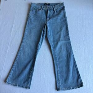 DKNY Jeans Williamsburg Womens 6P 28 High Rise Flare Crop Light Wash Stretch